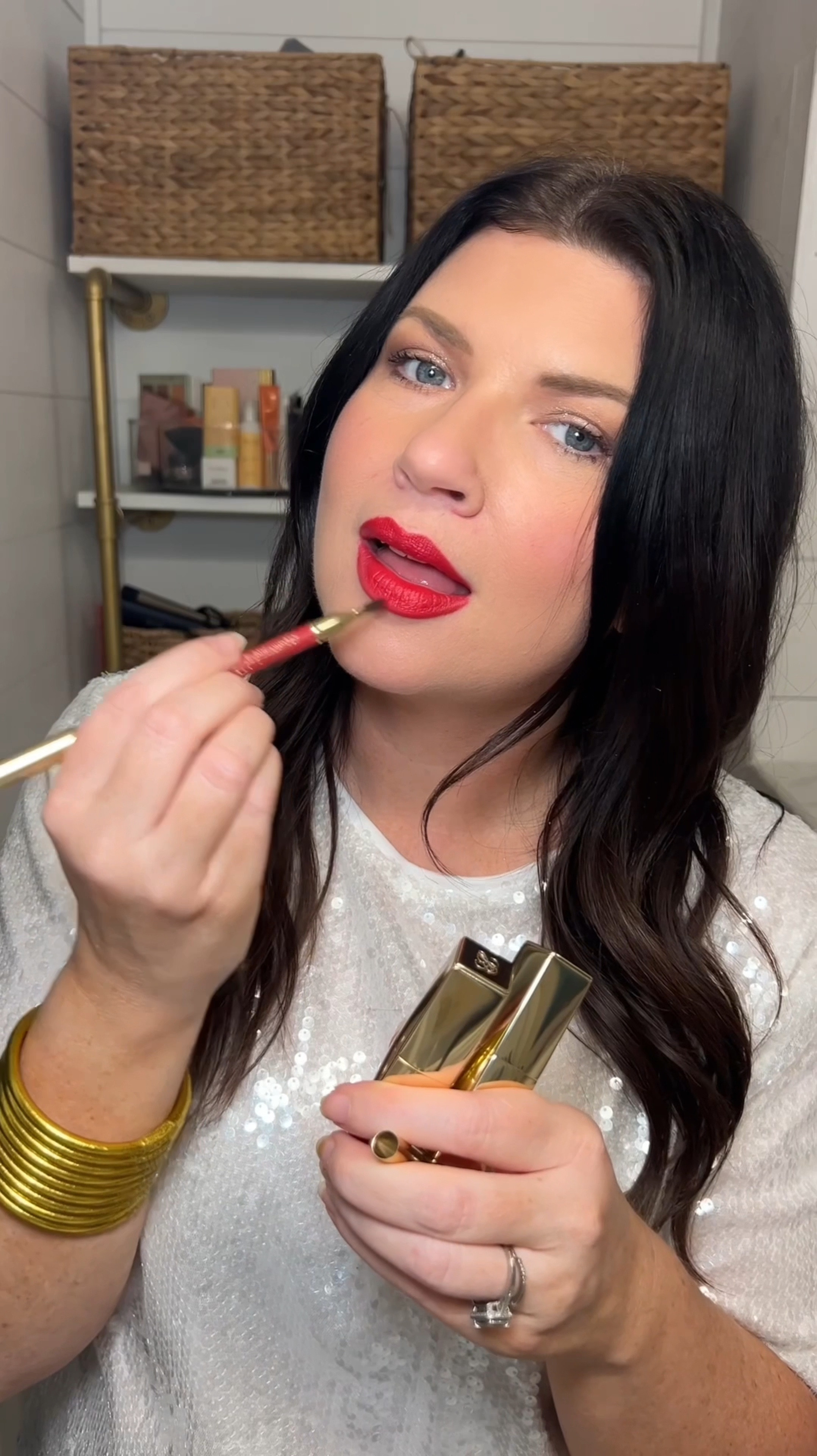 🎄 Red for the Holidays 🎄

First up: the ultimate festive red lip. 💄✨ I’m wearing Estee Lauder Pure Color Lipstick in 612 Lead You On—the perfect bold red for every holiday party, family photo, and mistletoe moment. 💋

There’s something about red that feels so right this time of year. It’s bold yet timeless, instantly elevates your look, and gives off that classic, festive vibe we all love. Whether it’s the glow of twinkling lights or the warmth of holiday cheer, red just works—and this shade? A total winner.

Swipe for a closer look and stay tuned for more ways to rock red this season! ❤️



#LTKHoliday #LTKBeauty #LTKOver40