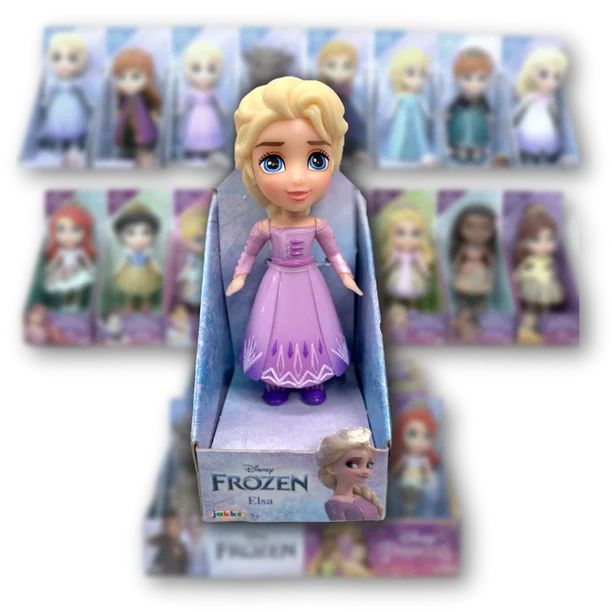 Disney Frozen Mini Poseable Miniature 3.5" Toddler Figure Doll Princess ELSA Lilac Dress Packed i... | Walmart (US)