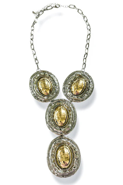 Going Along Rhodium and Gold Y Necklace | The Willow Tree