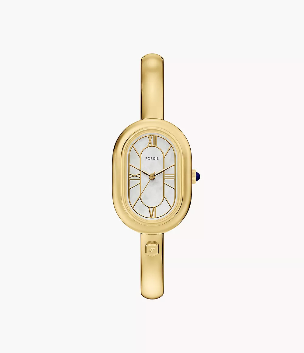 Sloan Three-Hand Gold-Tone Stainless Steel Watch Bangle | Fossil (US)