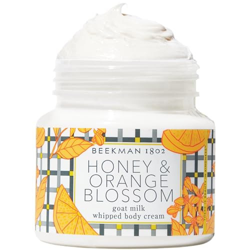 Beekman 1802 Whipped Body Cream, Honey & Orange Blossom - Scented - 8 oz - Intensely Hydrating & Softens Skin - With Goat Milk - Good for Sensitive Skin - Cruelty Free | Amazon (US)
