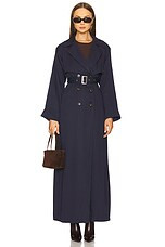 SNDYS Victoria Floor Length Trench in Blue from Revolve.com | Revolve Clothing (Global)