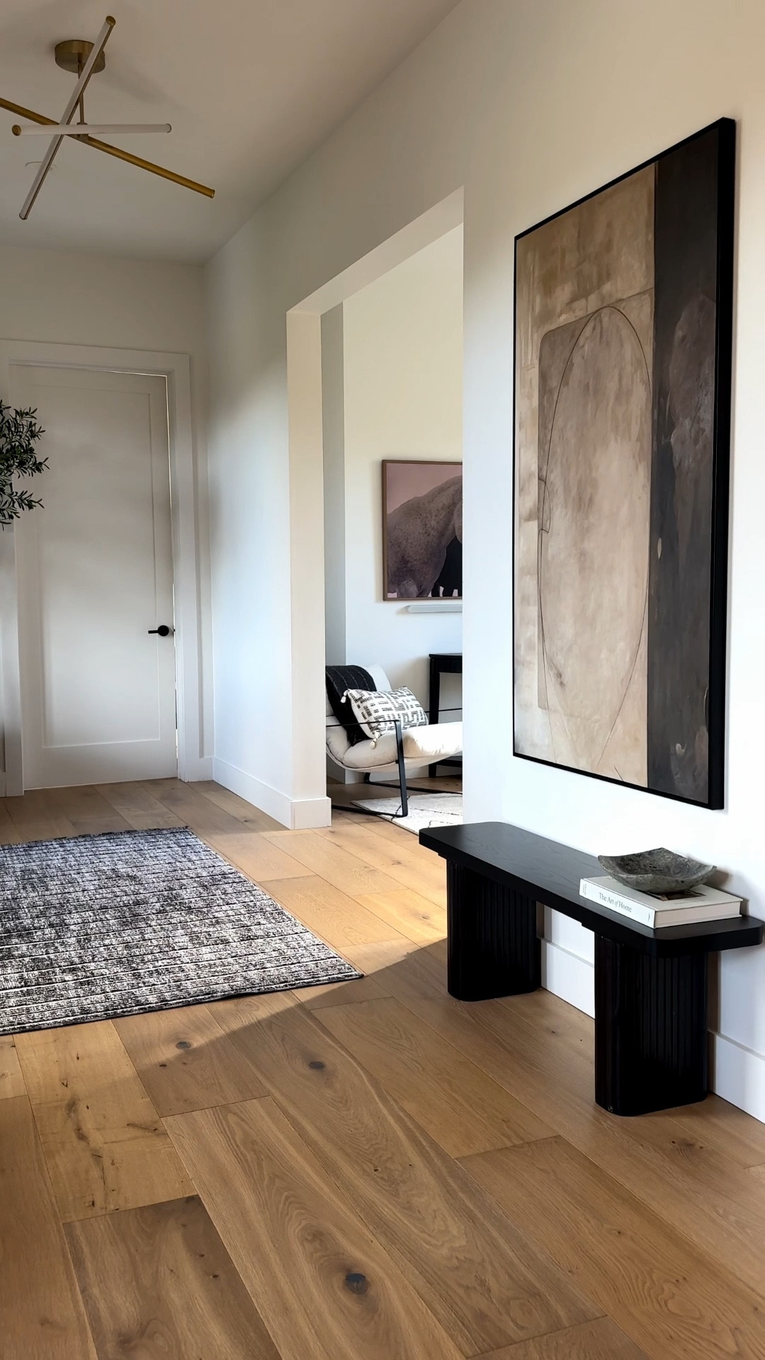 Entryway styling ✨
 
wall art, bench, rug, tree, planter, modern, neutral, home decor 

#LTKHome