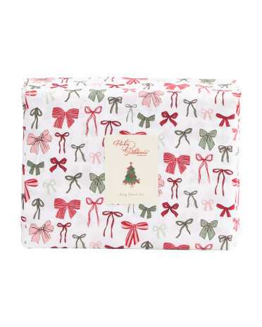 Bow Charms Sheet Set, Polyester | TJ Maxx