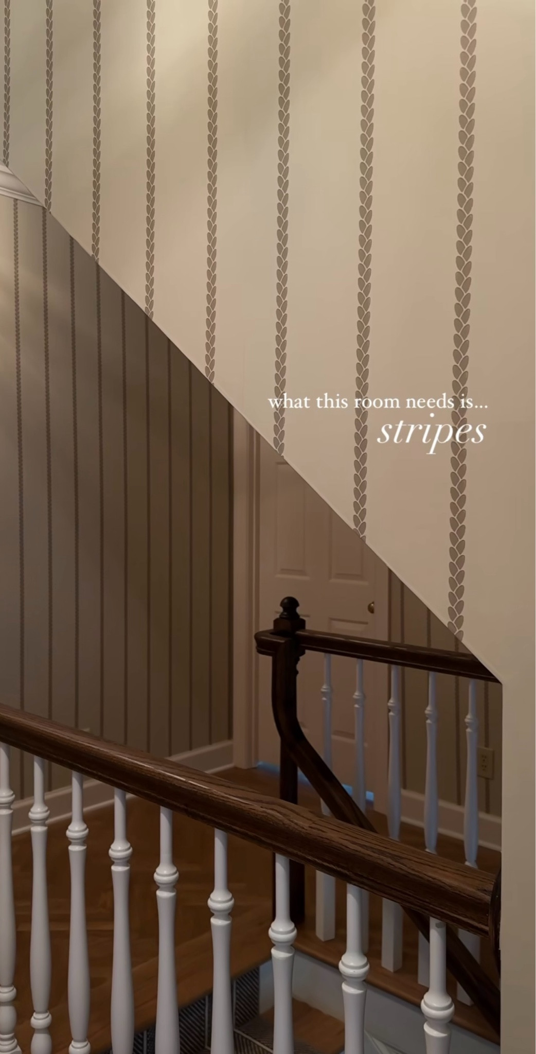 Up close of the floral stripe wallpaper 

#LTKHome