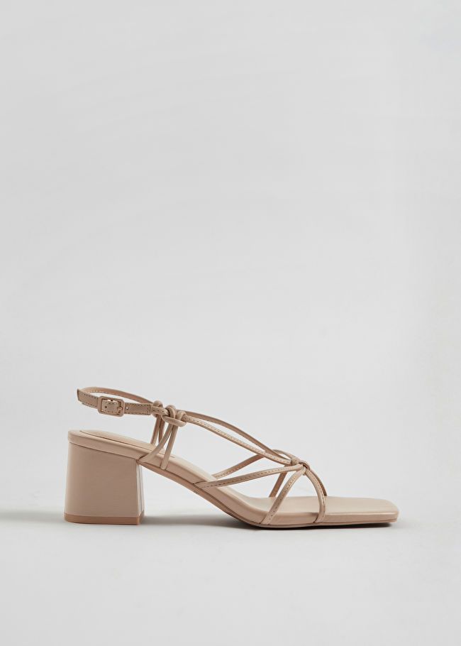 Strappy Knotted Leather Sandals | & Other Stories US