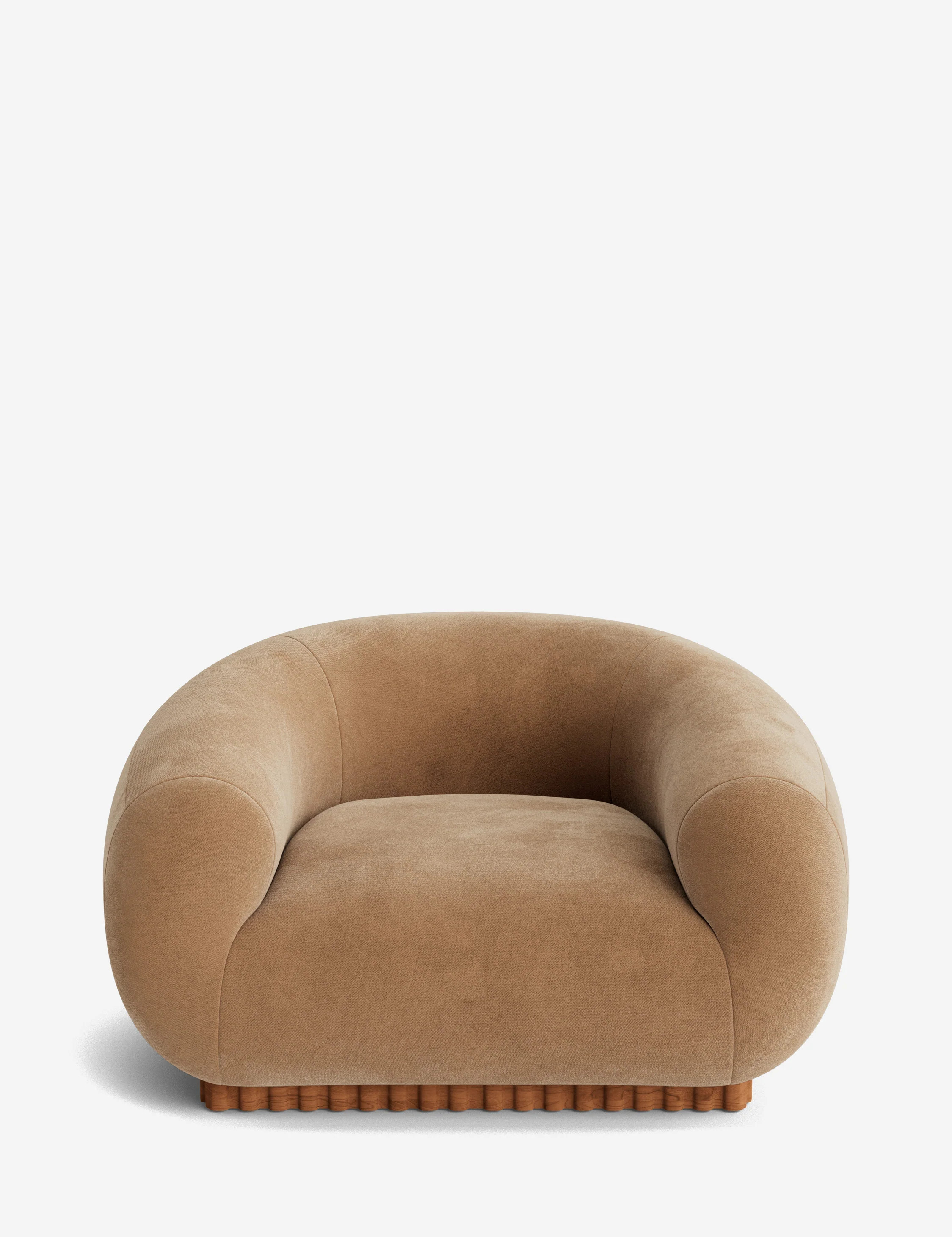 Billow Accent Chair by Sarah Sherman Samuel, Caramel Vintage Velvet | Lulu and Georgia 