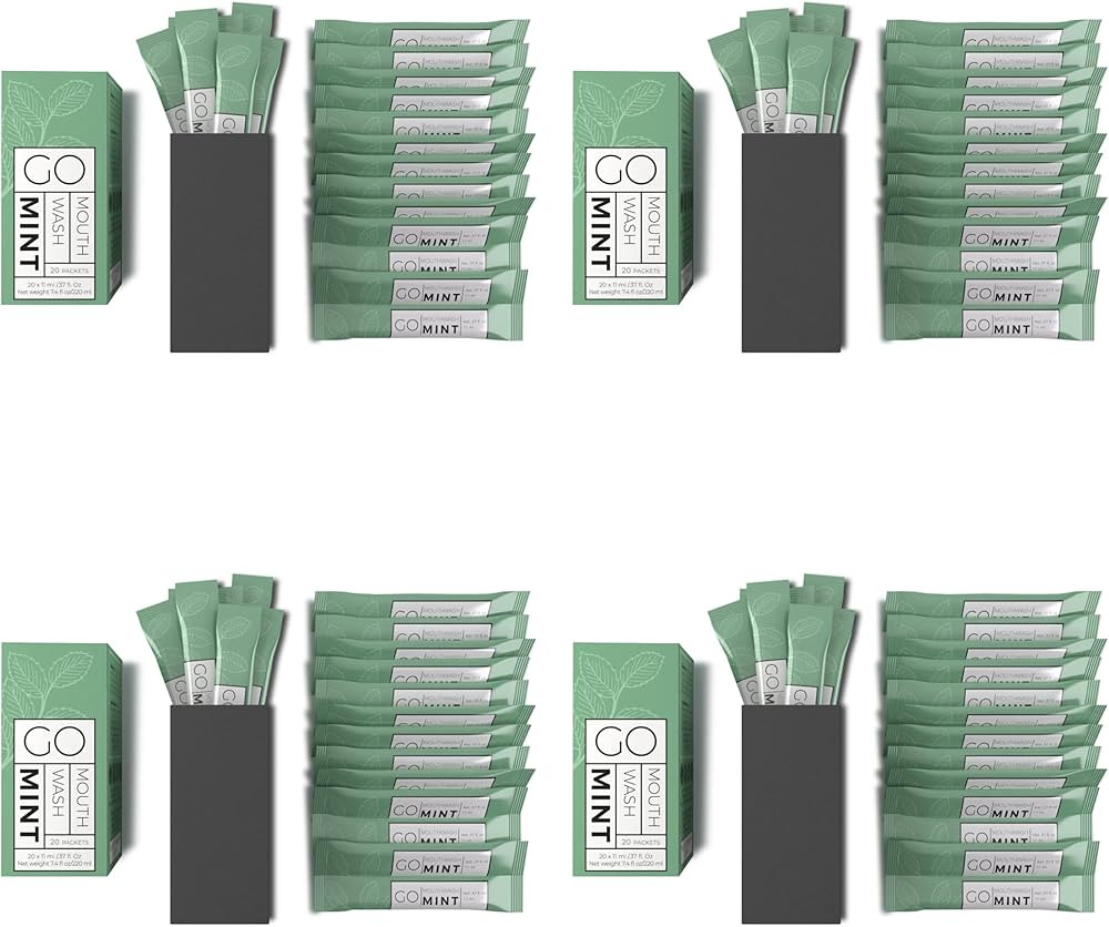 GO Travel Size Mint Mouthwash Packets - TSA Compliant, Reduces Bottle Waste, Fresh Breath On-The-... | Amazon (US)