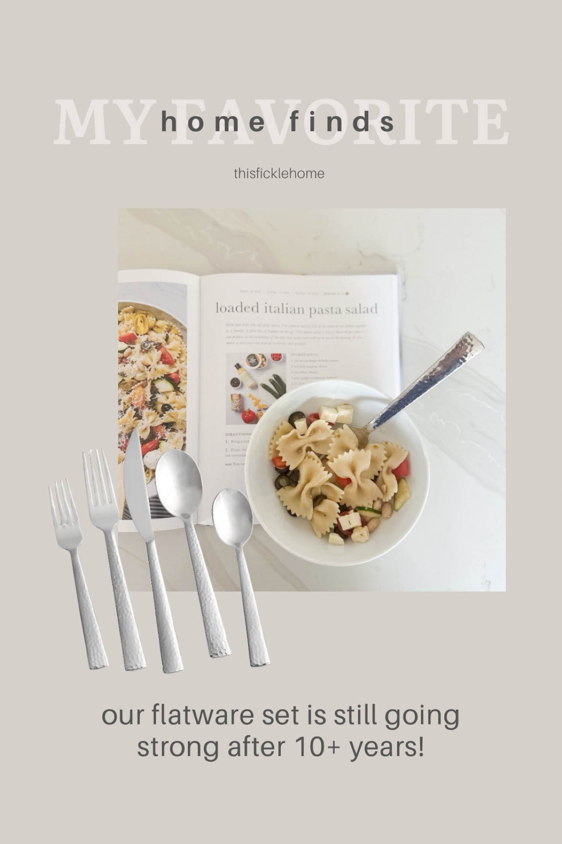 Durable and pretty hammered flatware set from Crate & Barrel.

This stainless steel hammered flatware set has held up great — and we’ve had it for over 10 years!

#LTKHome