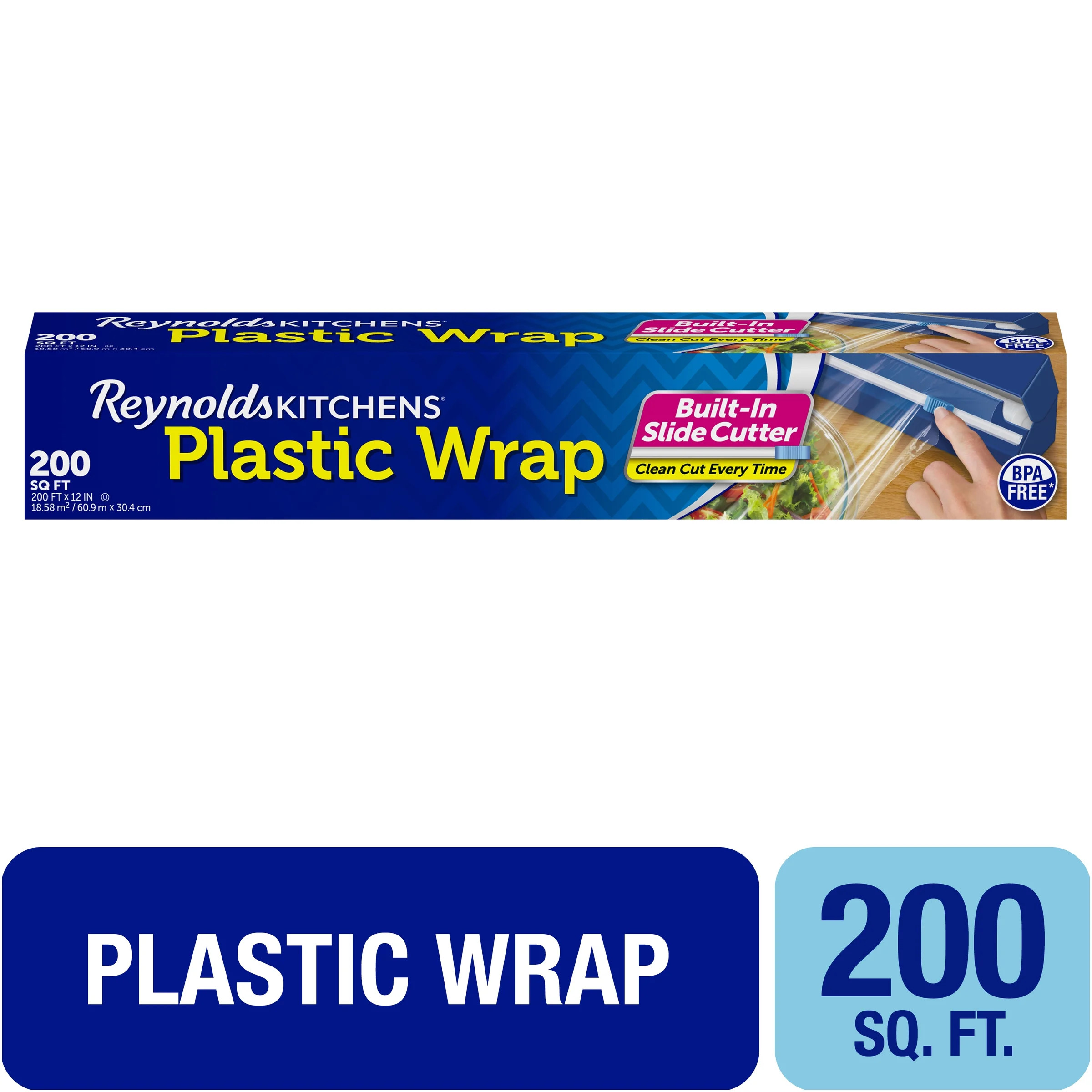 Reynolds Kitchens Quick Cut Plastic Wrap, 200 Square Feet | Walmart (US)