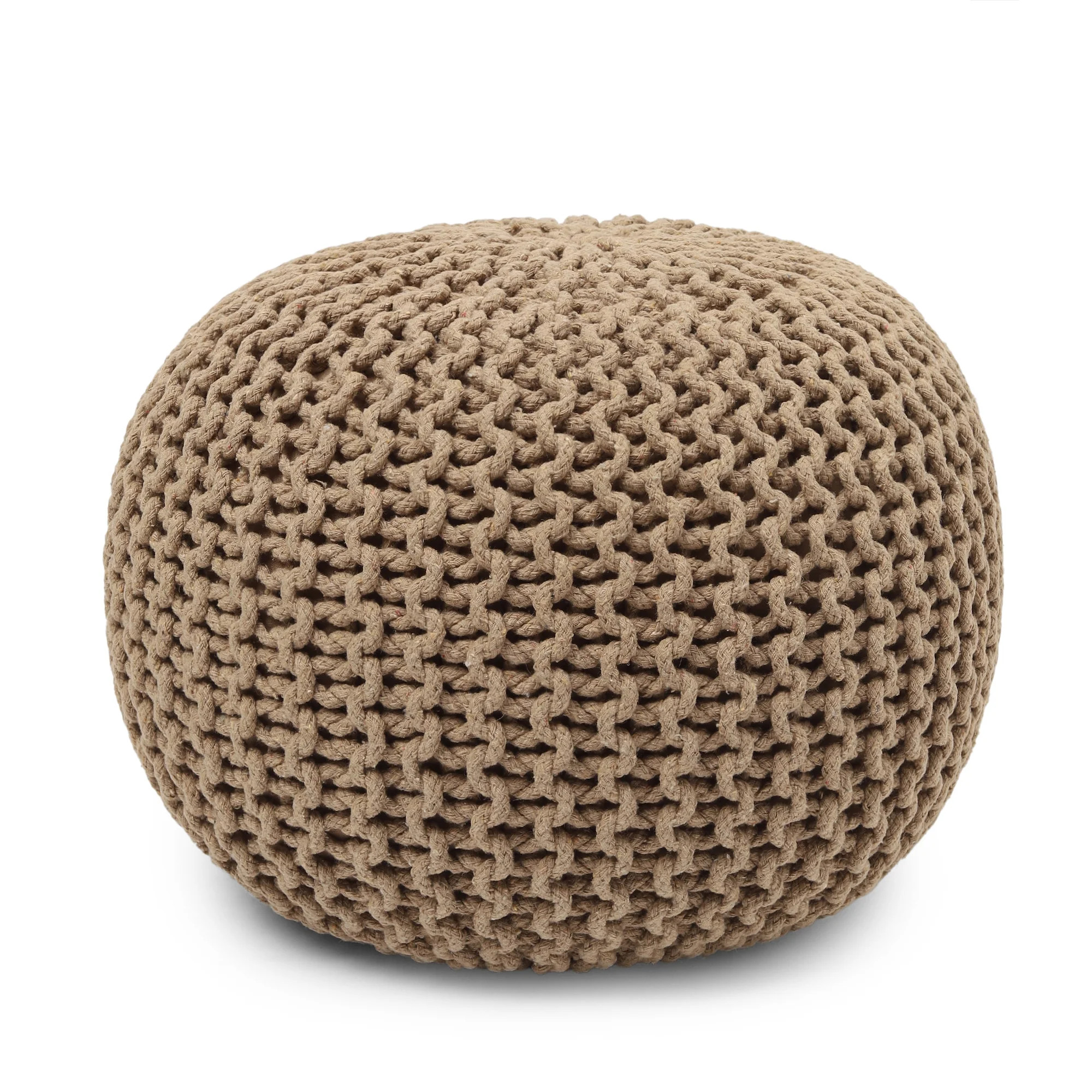 REDEARTH · Round Pouf Ottoman - Hand Knitted Cable Boho Poof Home Décor Pouffe Circular Footres... | Walmart (US)