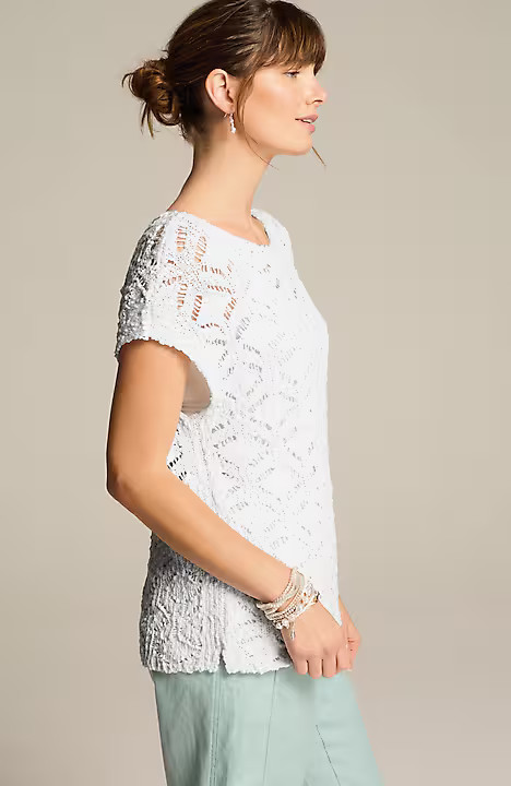 Pure Jill Textured-Cotton Sweater | J. Jill