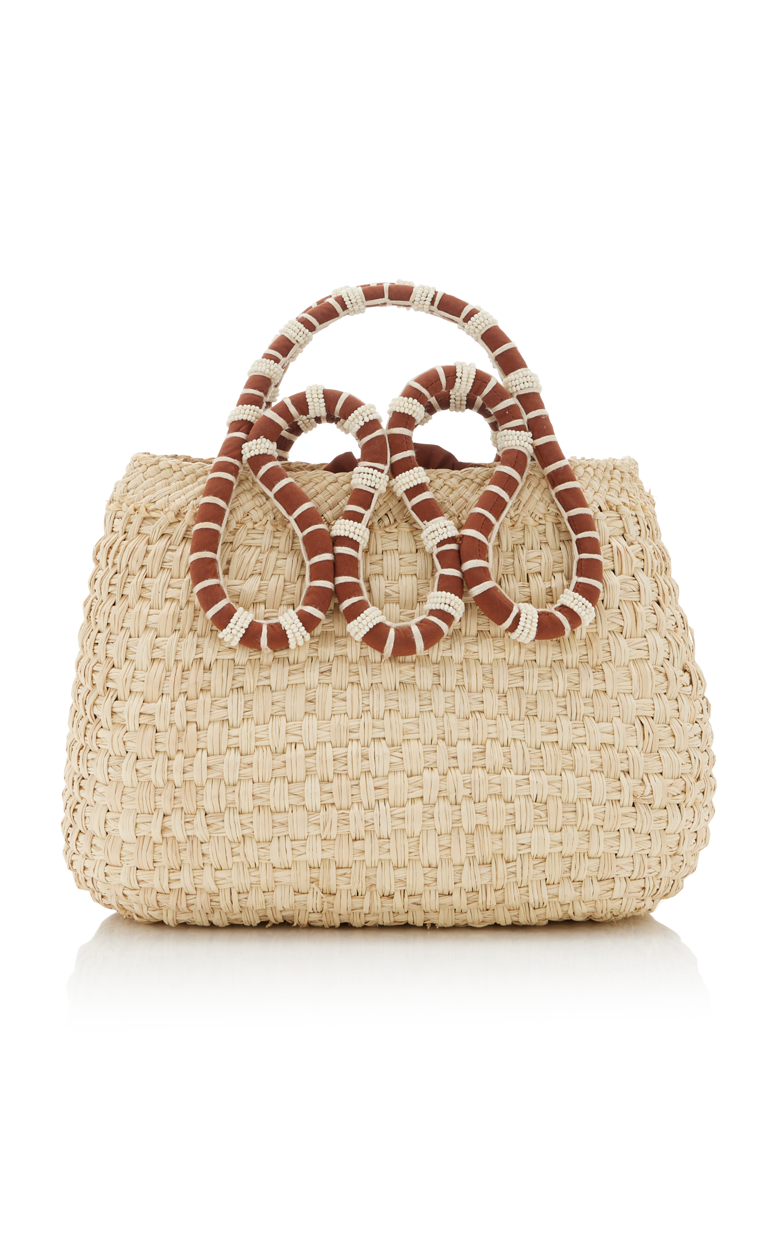 Small Villages Raffia and Leather Mini Bucket Bag | Moda Operandi (Global)