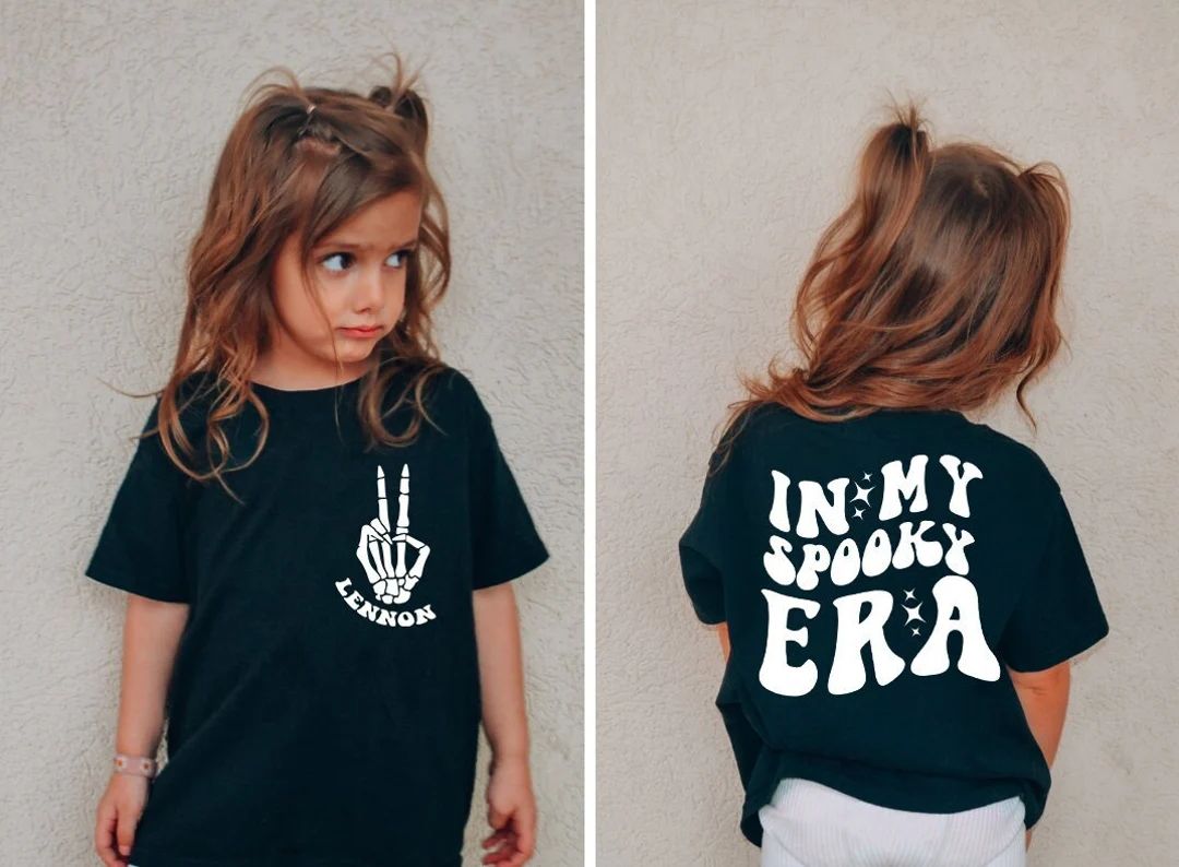 In My Spooky Era Shirt for Girls  Personalized With Name - Etsy | Etsy (US)
