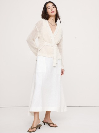 Heirloom Linen Wrap Cardigan | Banana Republic (US)