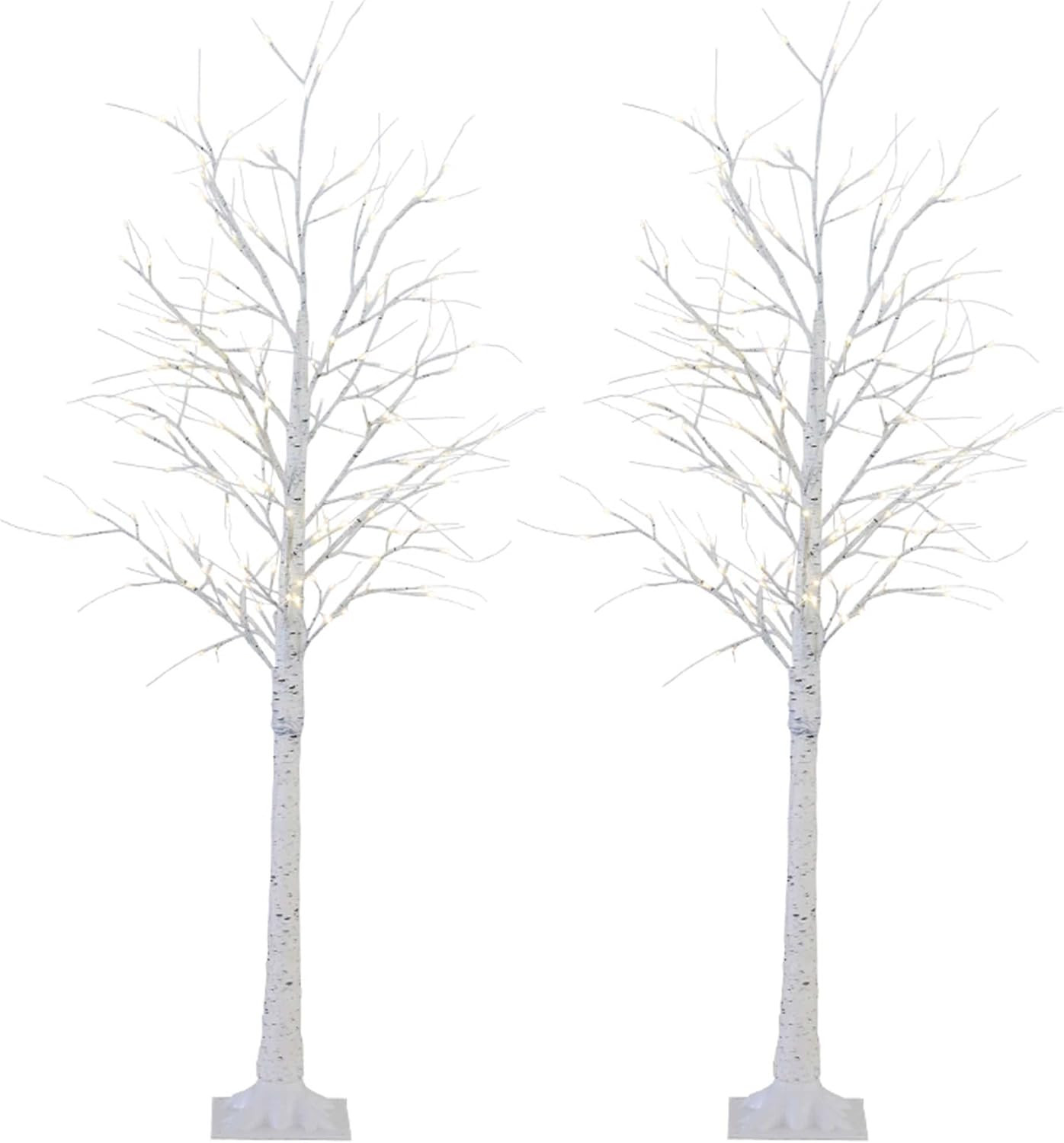 Twinkle Star 6 Feet 96 LED Lighted Birch Tree for Thanksgiving Decor Home Wedding Party Indoor Ou... | Amazon (US)