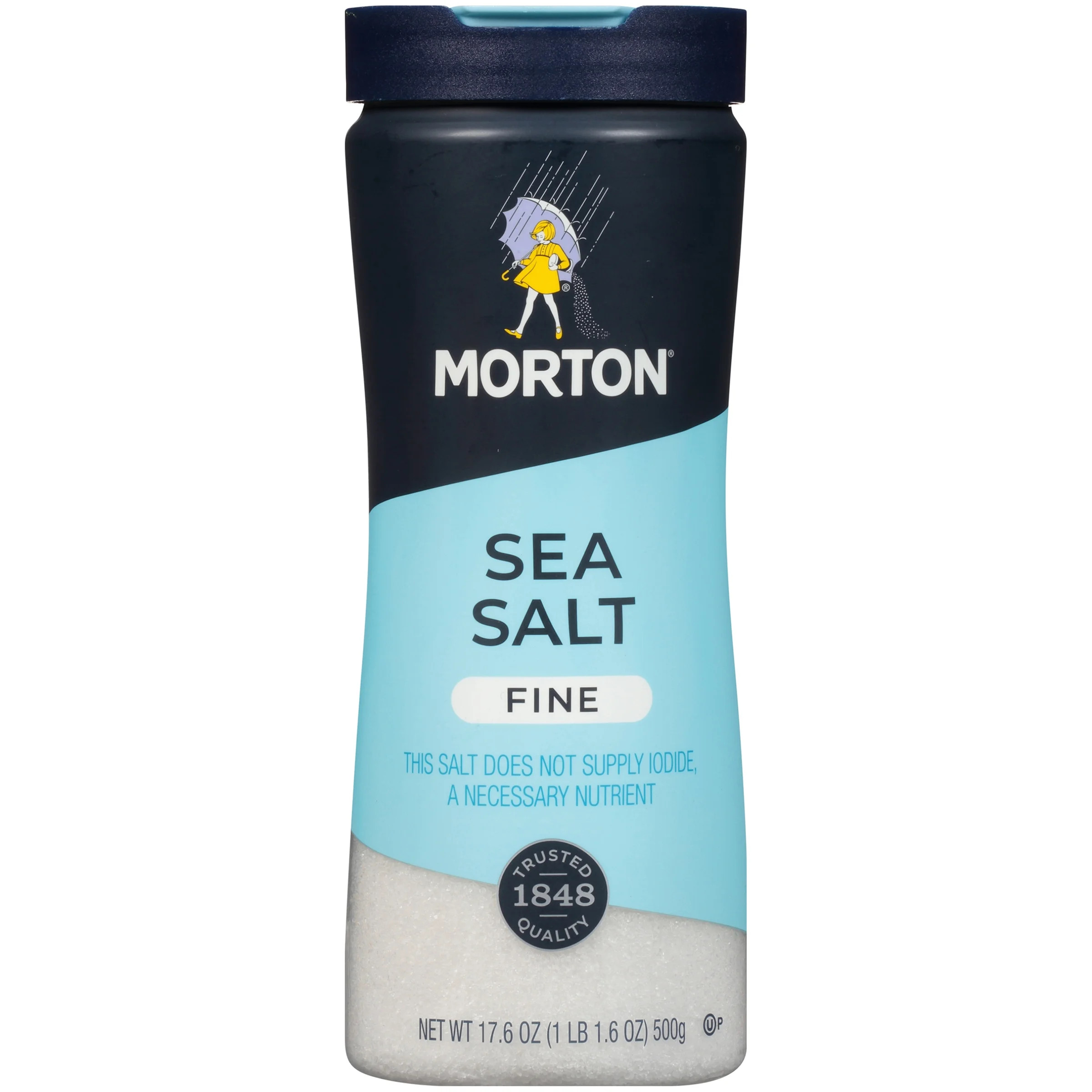 Morton Fine Sea Salt, 17.6 oz | Walmart (US)