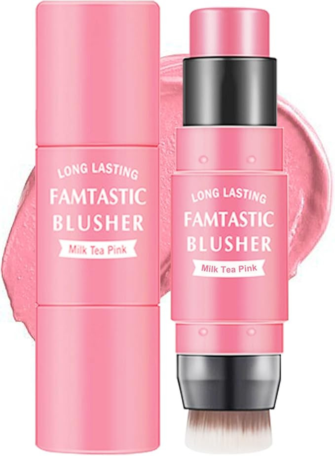 Erinde 3-in-1 Cheek Blush & Lip Tint & Eyeshadow, Creamy Blush Stick for Cheeks & Lips with Brush... | Amazon (UK)