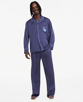 Men's Sorcerer's Apprentice Mickey Satin Pajama Set | Macy's