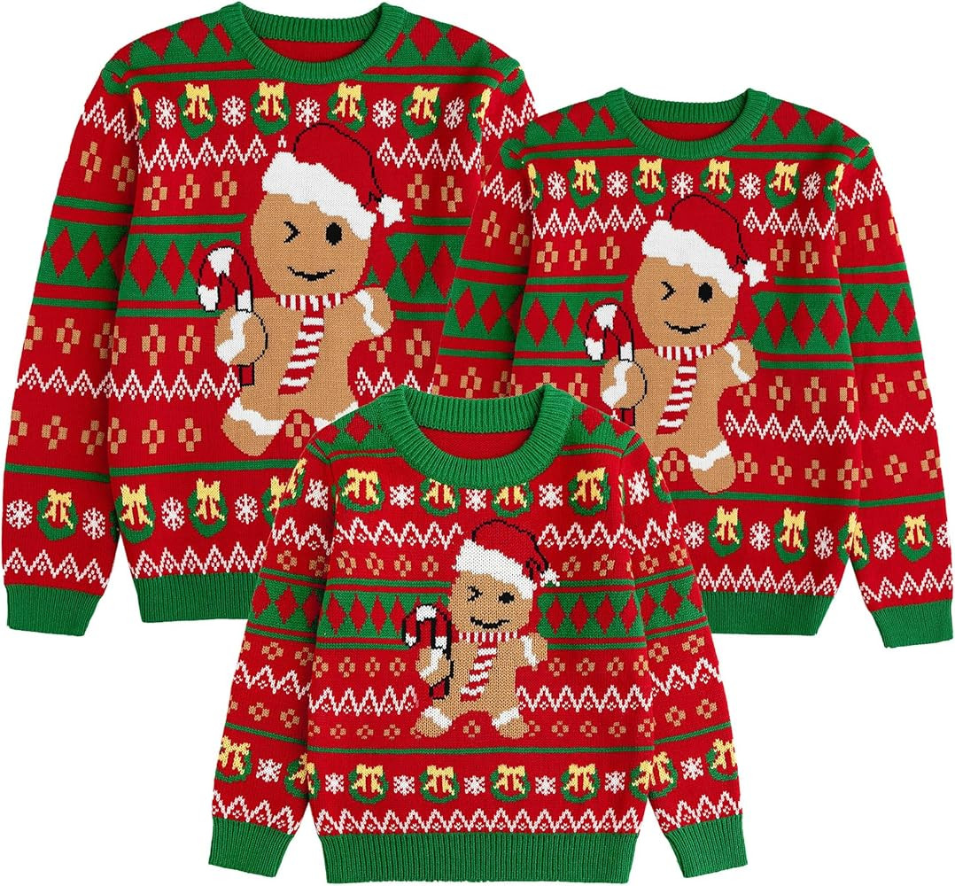 Simplee kids Ugly Christmas Sweater Family Matching Outfits for Women Men Party Sweaters Knitted ... | Amazon (US)