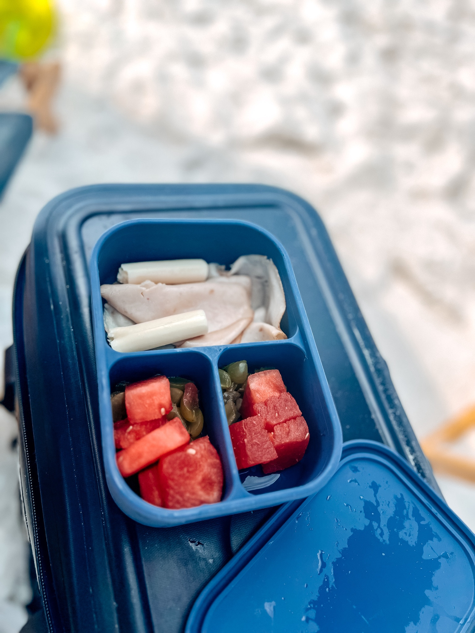 Beach snacks made easy with this silicone bento box. Fits perfect in the cooler and fits the perfect amount of snacks! 

#LTKBaby #LTKTravel #LTKKids