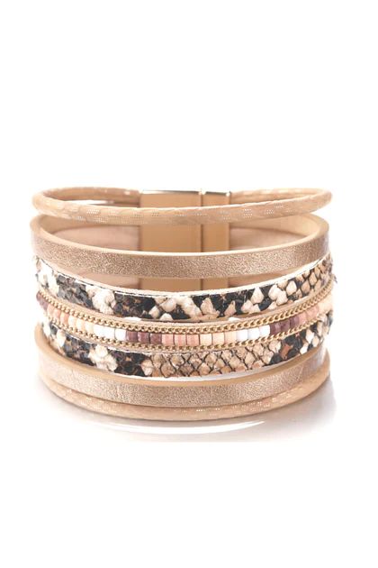 Muted Snakeprint Wrap Cuff | The Styled Collection