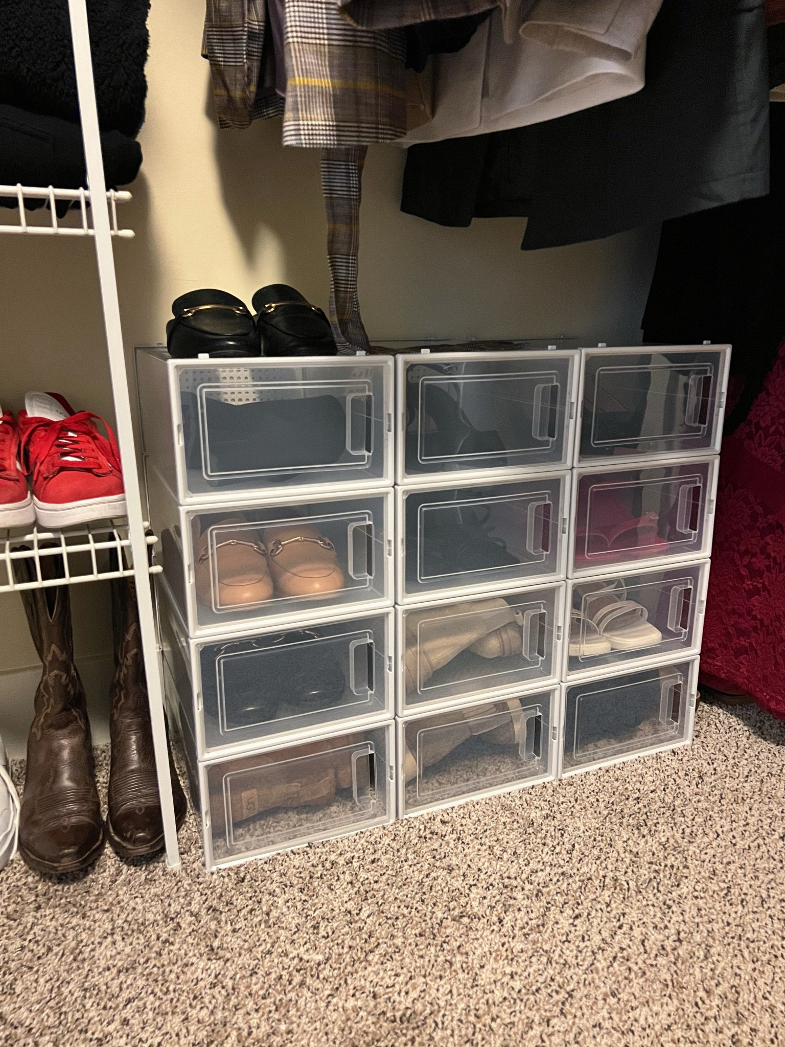 Got some new shoe storage to keep them from dust & such! Highly recommend 👟👟

#LTKHome #LTKFindsUnder50
