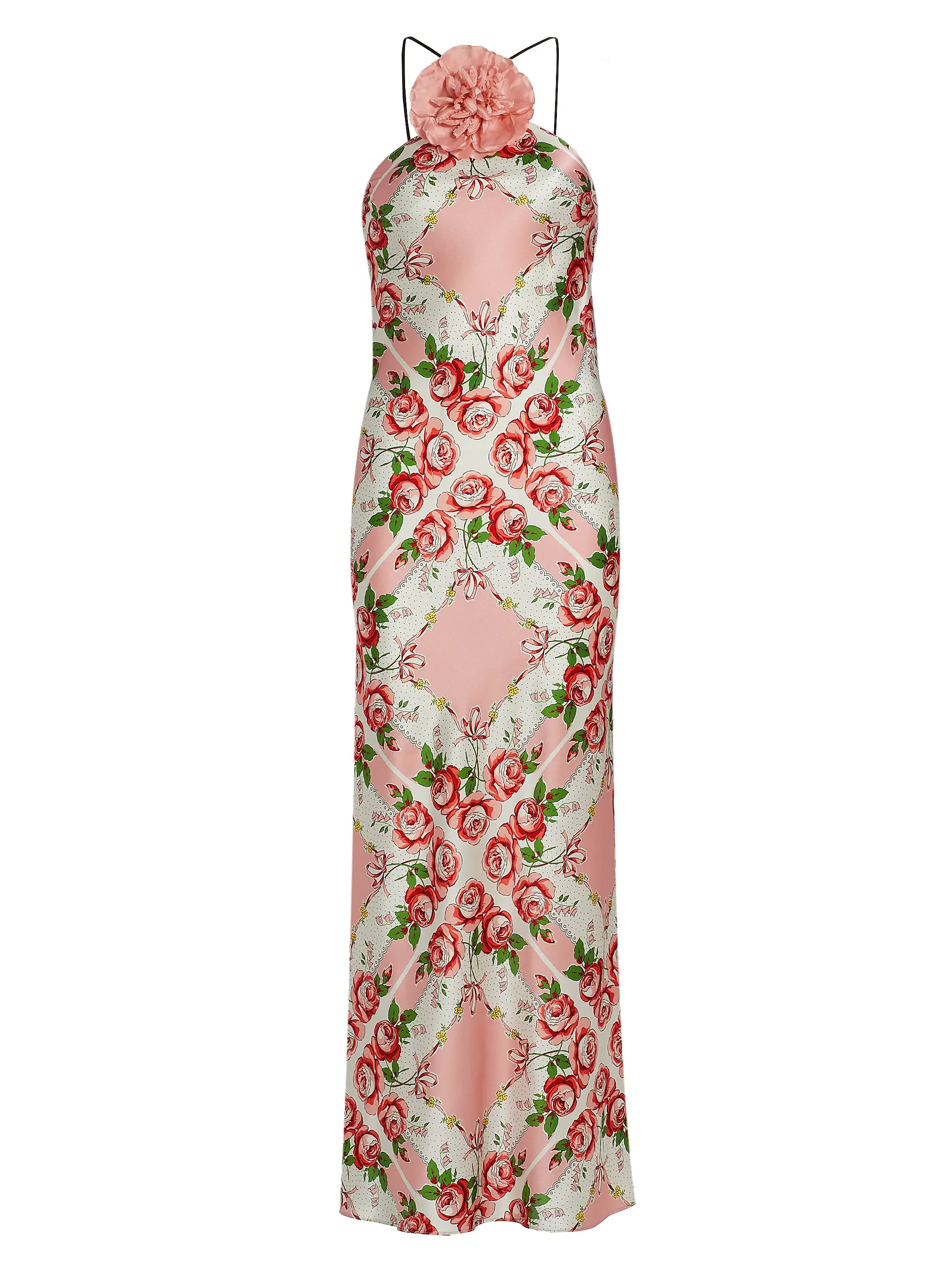 Floral Silk Bias-Cut Halter Gown | Saks Fifth Avenue