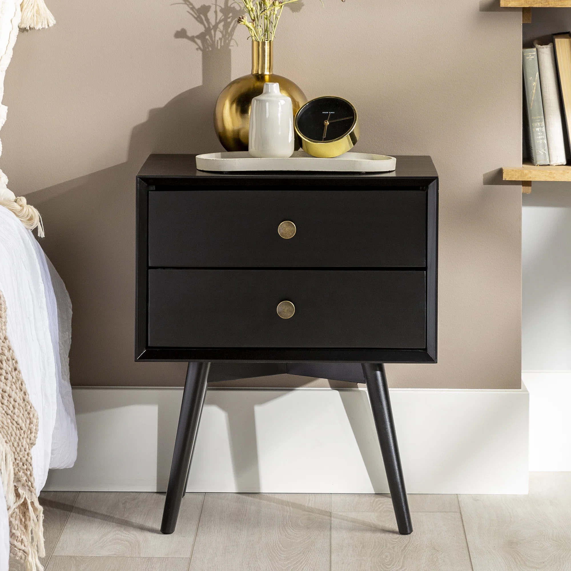 Gertz 2-Drawer Solid Wood Nightstand | Wayfair North America