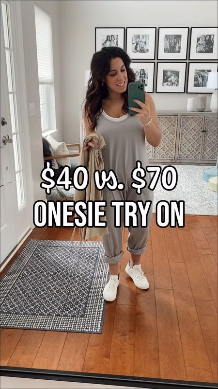 Ya’ll asked for it, and I [finally 🙃] delivered. 👉🏼 Here’s a little try on featuring my Free People onesie vs. my Amazon onesie!

Honestly, I love them both. They’re super similar, but the Free People one is a bit more comfortable IMO. Overall it’s a bit more soft, flowy, and breathable. I think it washed better, too. But you really can’t beat the Amazon one for the price point. 🤷🏻‍♀️ You truly can’t go wrong either way. 

Size down in the FP onesie as it definitely runs big. For the Amazon one, get your true size if you want it to be a little more fitted. If not, size up one size to get the baggier look.

#LTKunder100 #LTKstyletip #LTKSeasonal
