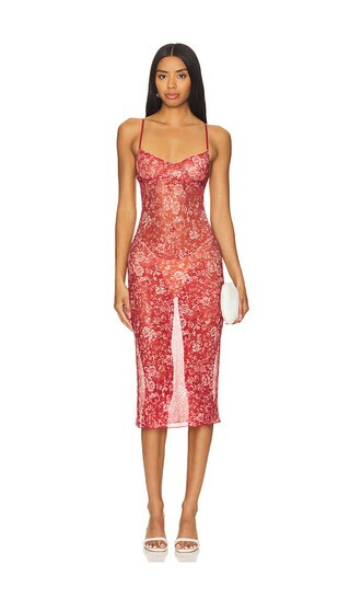 Rita Underwire Slip Dress in Rouge | Revolve Clothing (Global)