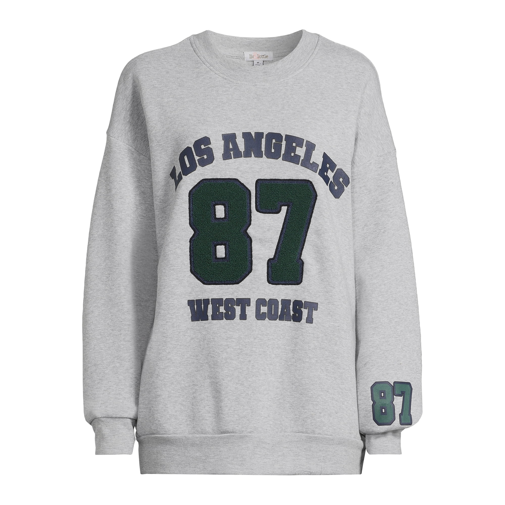 Liv & Lottie Women's Oversized Graphic Sweatshirt | Walmart (US)