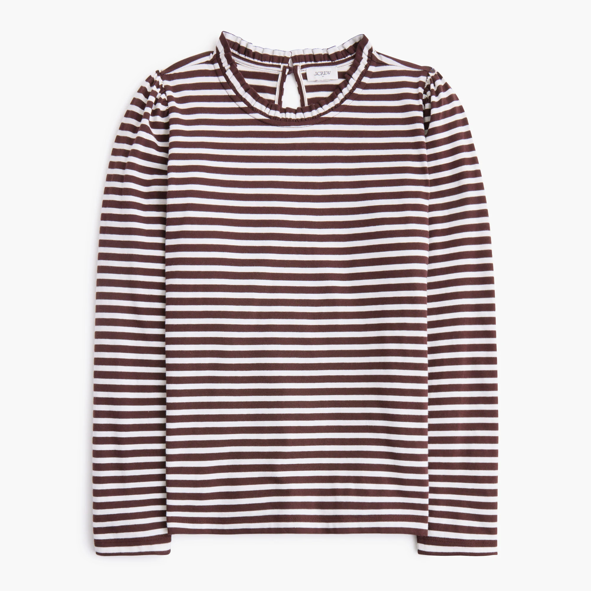 Long-sleeve ruffleneck pullover | J.Crew Factory