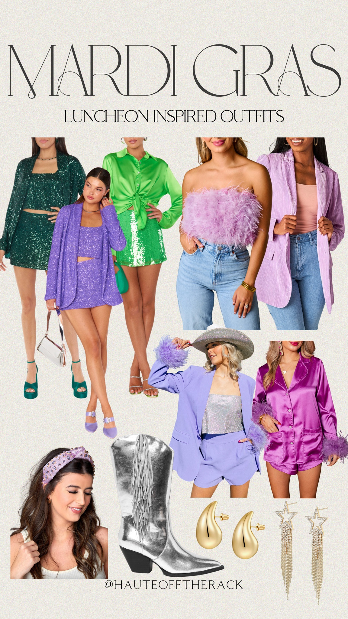 Mardi Gras luncheon inspired outfits!

#showmeyourmumu #buddylove #sequinblazer #purpleblazer #silvercowgirlboots #purpleheadband #mardigras #blazerset

#LTKSeasonal #LTKstyletip #LTKfindsunder100