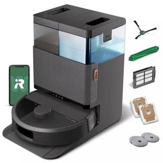 Roomba 505 Combo 13.8 in. Robotic Vacuum and Mop Plus with Smart Navigation Plus AutoWash Dock​ in Black | The Home Depot