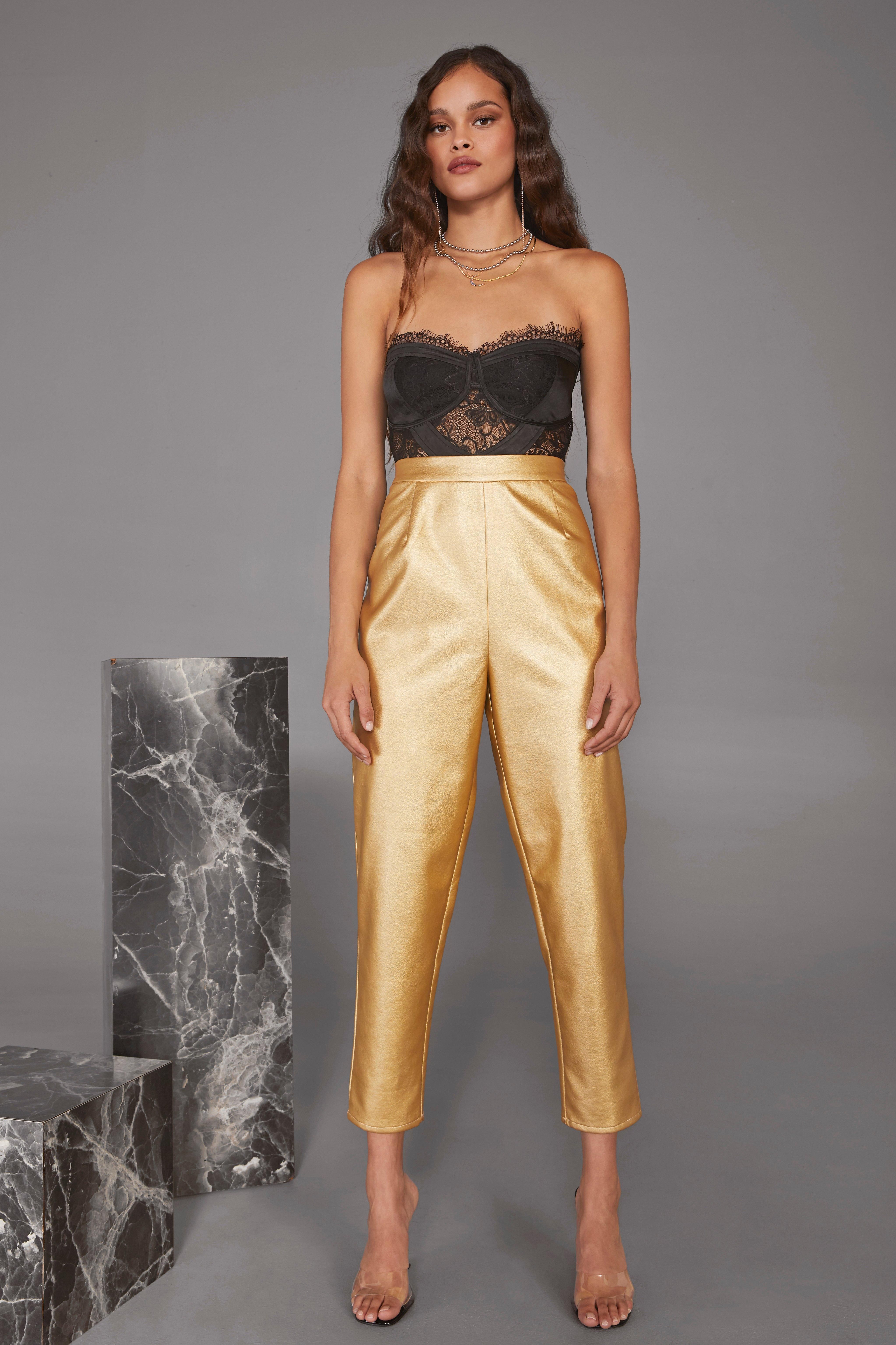 Cara Delevingne Gold Dust Woman Metallic Pants | NastyGal (US & CA)
