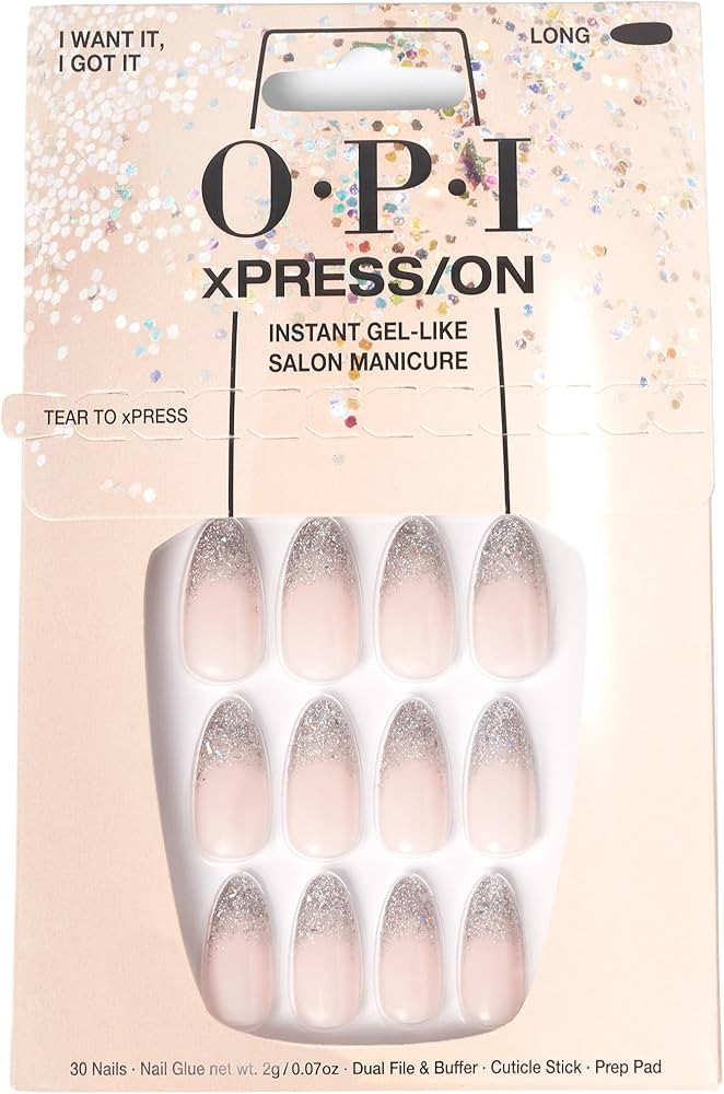 OPI xPress/ON Press On Nails, Up to 14 Days of Gel-Like Salon Manicure, Vegan, Sustainable Packag... | Amazon (US)