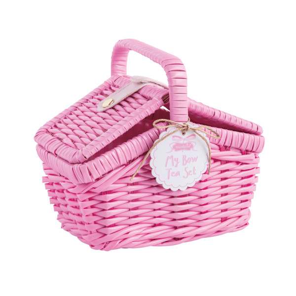 Mud Pie Girl's Bow Tea Set in Pink | Dolomite | Mud Pie
