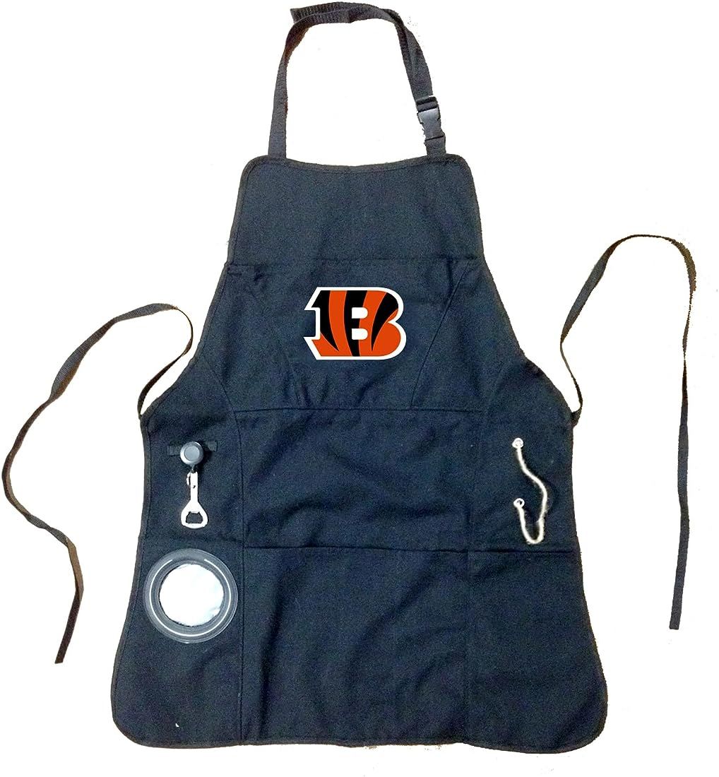 Team Sports America Outdoor NFL Black Grilling Apron | Cincinnati Bengals | Made of Durable Cotto... | Amazon (US)