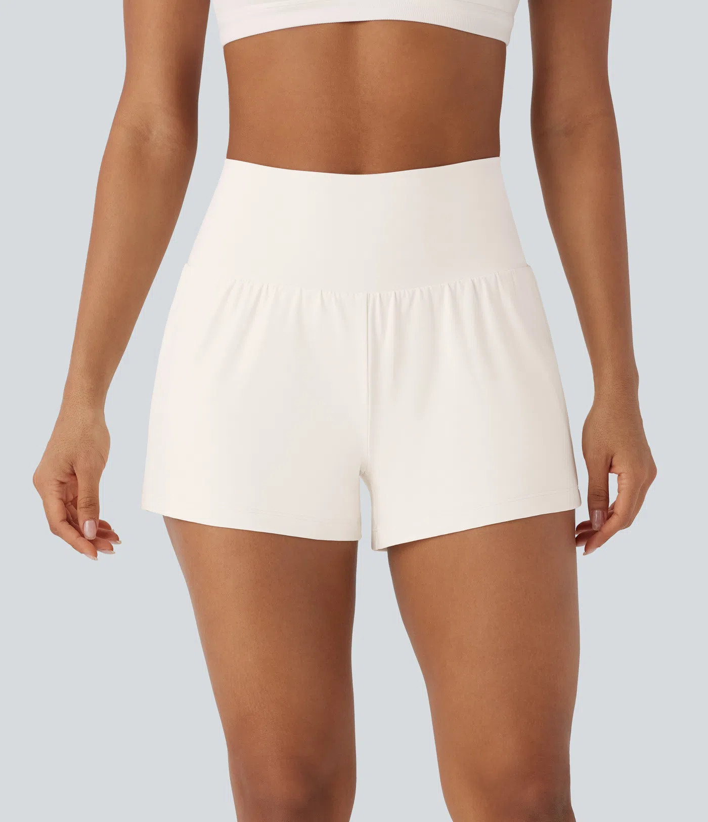 SoftlyZero™ Airy Super High Waisted 2-in-1 InstantCool Yoga Shorts with Pockets | HALARA