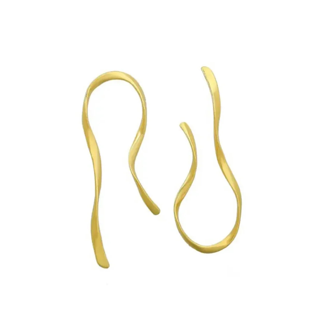 Reverse Ribbon Drops - gold | Accessory Concierge