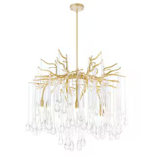 CWI Lighting Anita 6 Light Chandelier With Gold Leaf Finish 1094P26-6-620 - The Home Depot | The Home Depot