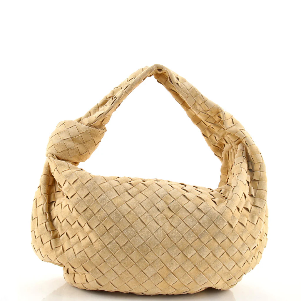Bottega Veneta BV Jodie Hobo Intrecciato Suede Large Neutral 1500845 | Rebag