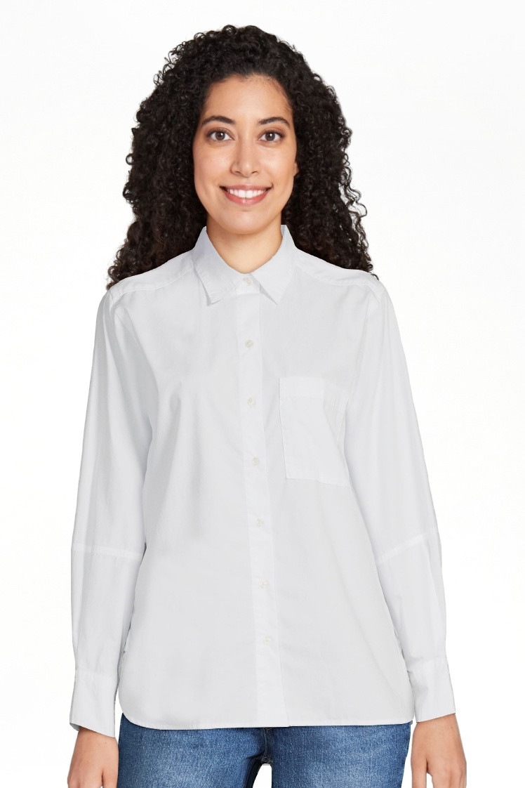 Free Assembly Women's Boxy Tunic Shirt with Long Sleeves, Size XS-XXXL | Walmart (US)