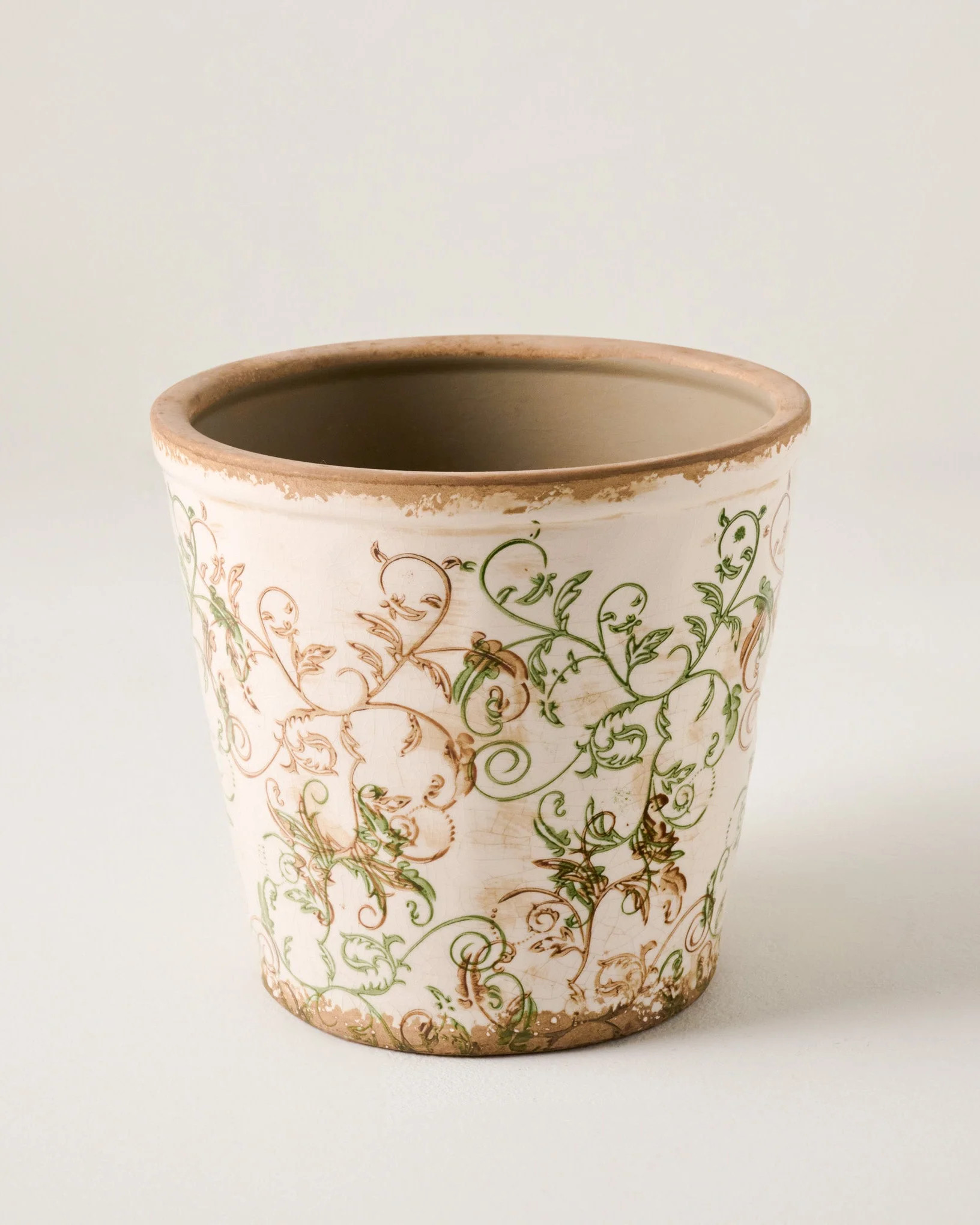 Green and White Distressed Planter | Magnolia