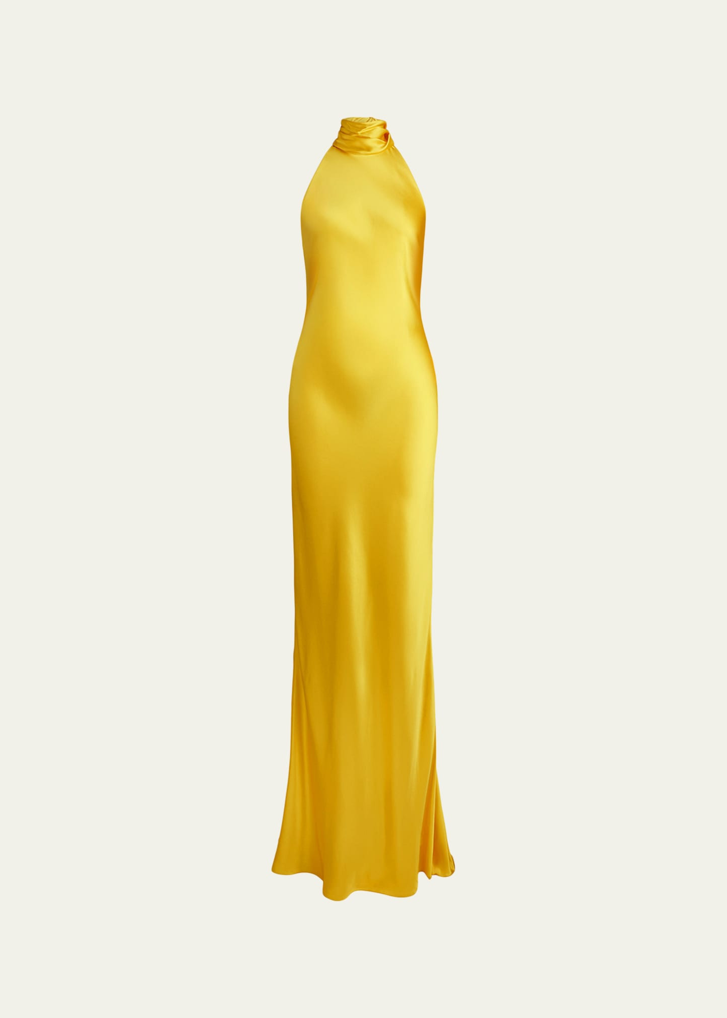 Ralph Lauren Collection Chilton Stretch Satin Evening Dress | Bergdorf Goodman
