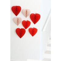 Custom Color Paper Honeycomb Hearts Party Decorations, Set Of 3 | Etsy (US)