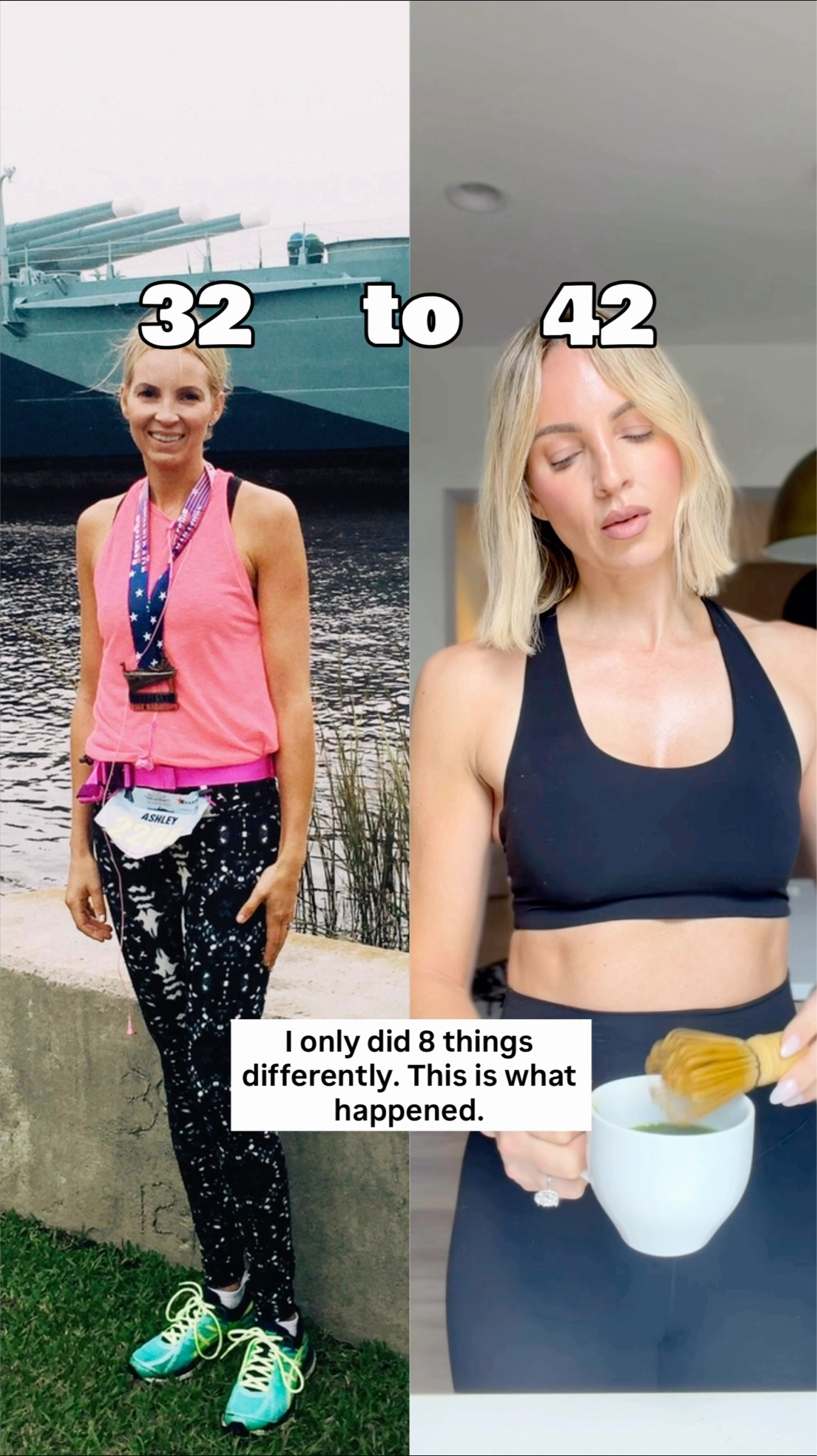 1. Workouts (what changed my body)
3–4 strength days/week lifting as heavy as possible. I do HIIT classes
2–3 incline walks (20–30 min, incline 8–12)
stopped doing endless cardio

2. Protein (this matters more than people think)
I aim for ~90–120g/day
Protein coffee + post-workout shake
Real meals, not just snacking

3. Treatments (my actual protocol)
Microneedling w/ PDGF → at least 4x/year
Fractionated CoolPeel → 2x/year
IPL (face, neck, chest) → 1x/year
Sculptra → ~4 vials/year

4. Teeth bonding
Subtle but made my smile more even
One of the quickest visual upgrades

5. Hair
Stopped matching my hair to my skin🫠
Added contrast + a cut that actually suits my face

6. Skincare (what I actually do daily)
AM: cleanser and skin flooding→ vitamin C → peptides → moisturizer → SPF
PM: cleanse and skin flood → retinol (or recovery night) → hydration and occlusive 
exfoliate 2x/week

7. Hormone replacement therapy (HRT)
Worked with a doctor
Helped with energy, skin, sex drive and body composition

8. Peptides
NAD → energy, recovery, overall cellular support
GLOW blend → skin quality, healing, collagen support

#LTKstorytime #LTKfitnessgoals #LTKOver40