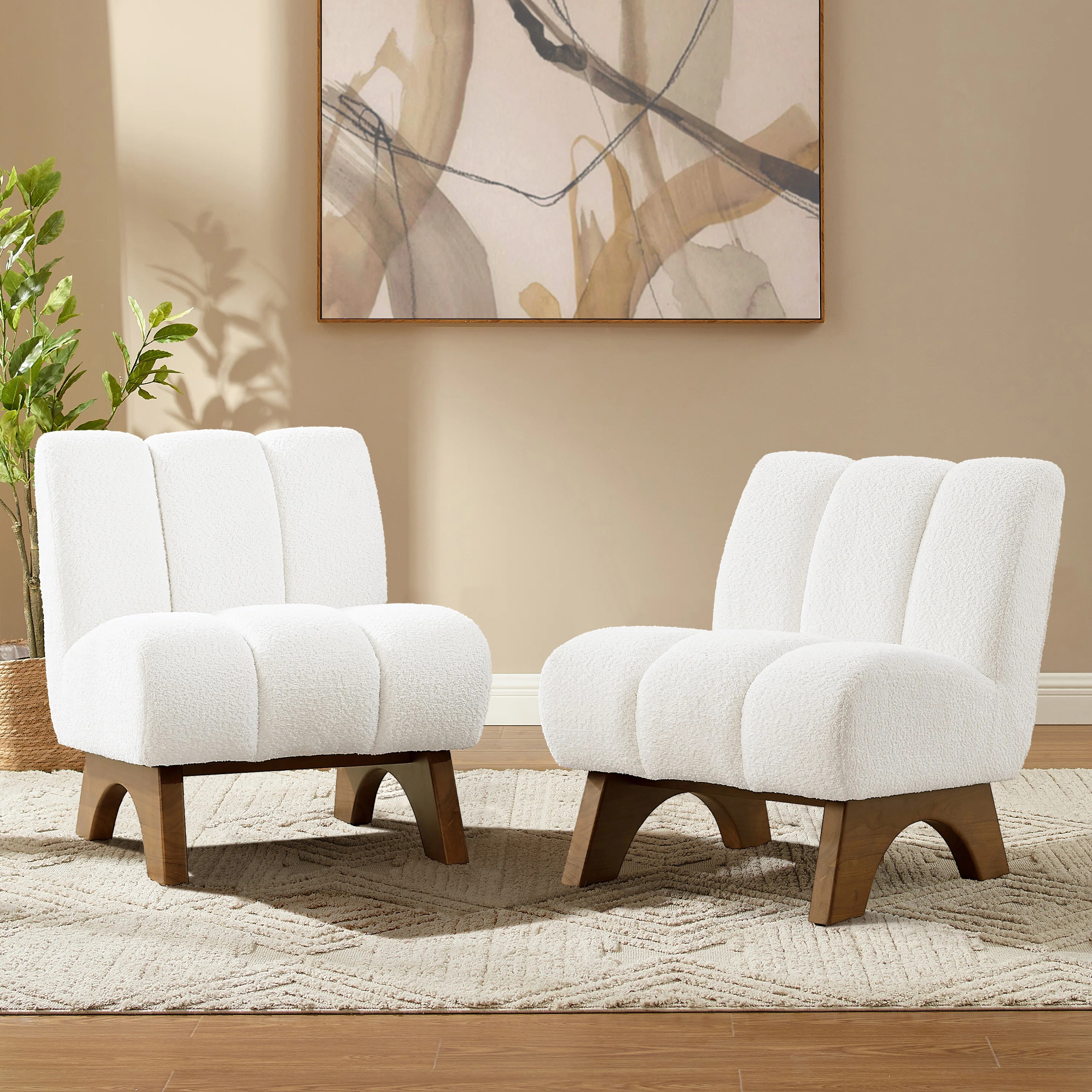 Brinlei Upholstered Accent Chair (Set of 2) | Wayfair North America