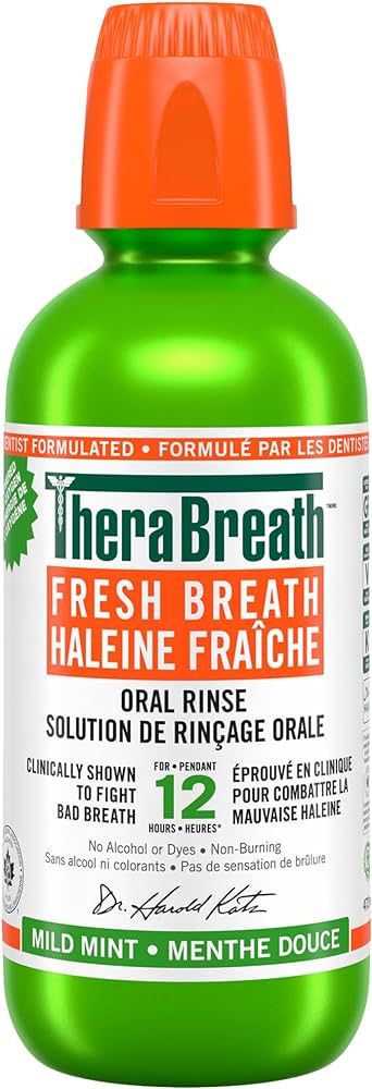 TheraBreath Fresh Breath Oral Rinse - Mild Mint, Fights Bad Breath, Certified Vegan, Gluten-Free,... | Amazon (CA)